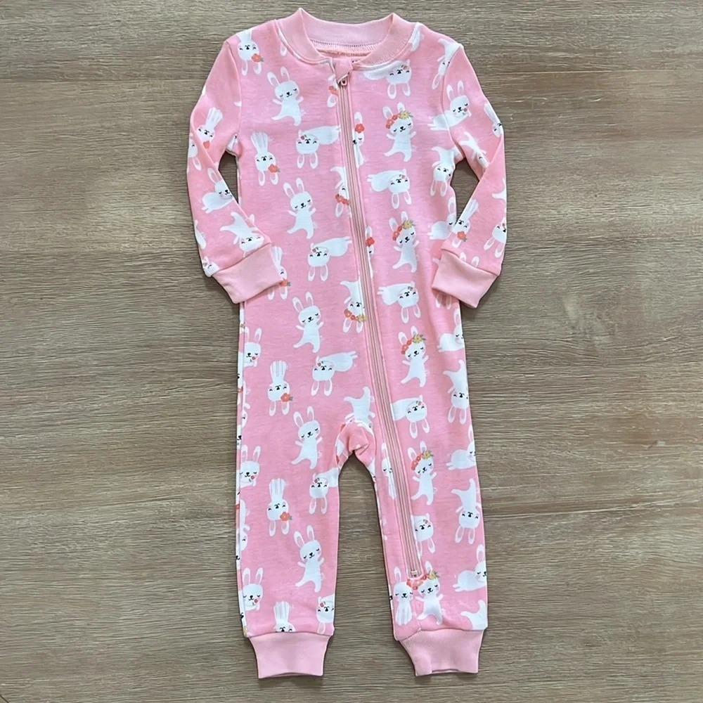 🐇 Little Me Baby Girl Bunny One Piece Romper 12 months